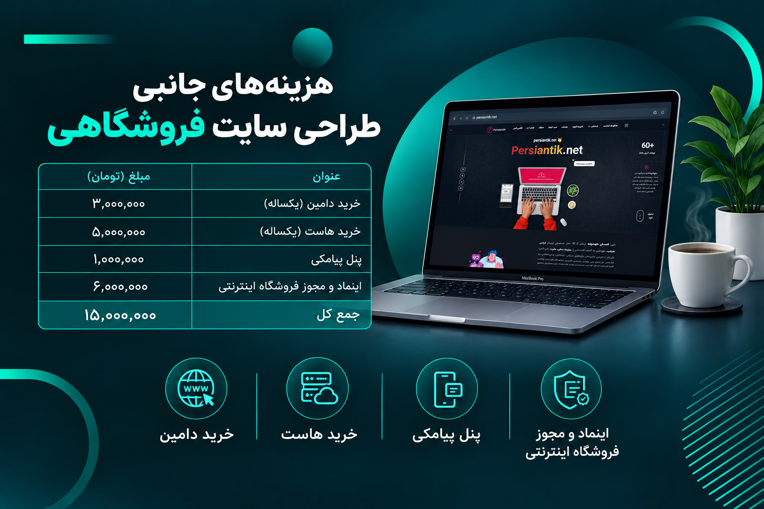 هزینه‌های جانبی طراحی سایت فروشگاهی